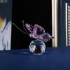 Vivid Crystal Butterfly Cute Crystal  Crafts Simple Miniature Figurines  Home Decoration