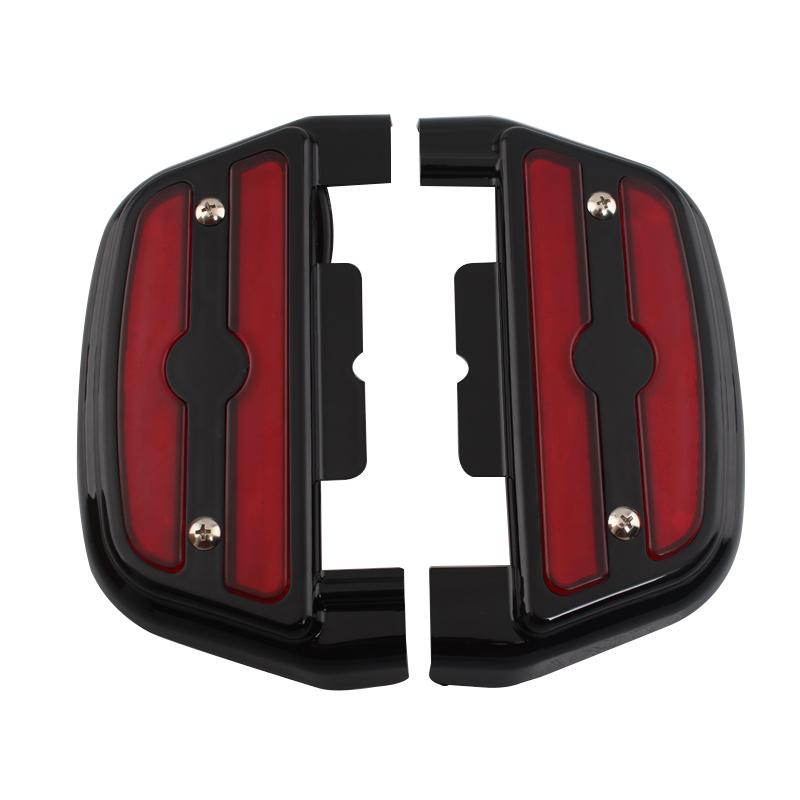 Motorcycle Accessory LED Light Rear Foot Rests Passenger Footboard Floorboard Covers For Harley Davidson Touring Glide Trike