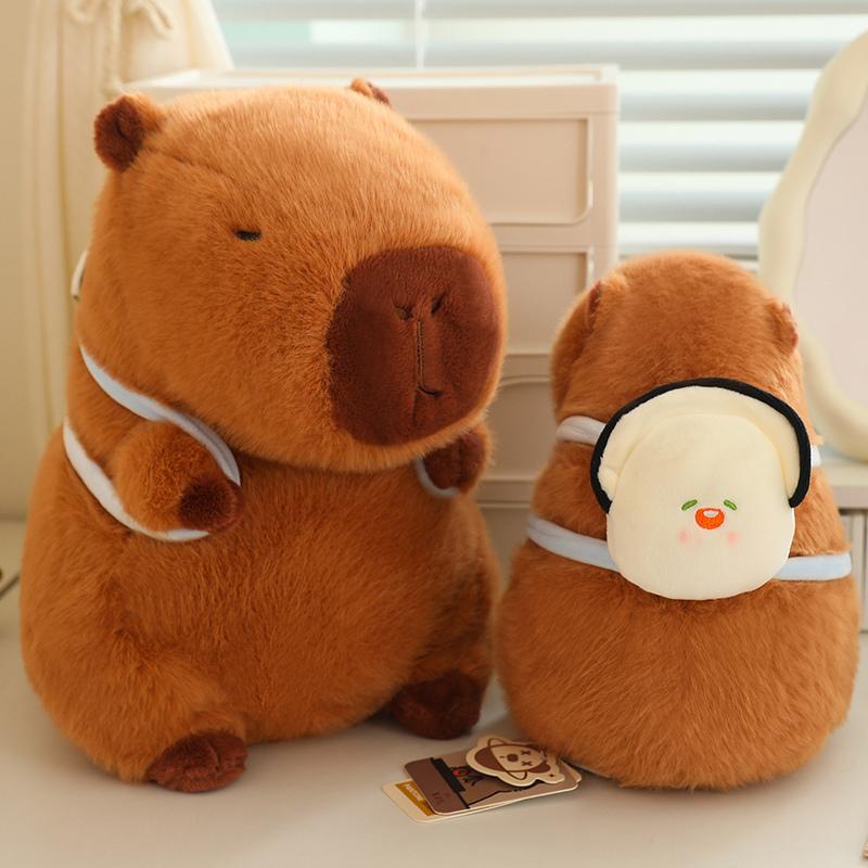 Latest Fluffy Capybara Plush Doll Cute And Charming Capybara Featuring Bee Stuffed Toy Animals Juguetes Birth Date Present Home Decor