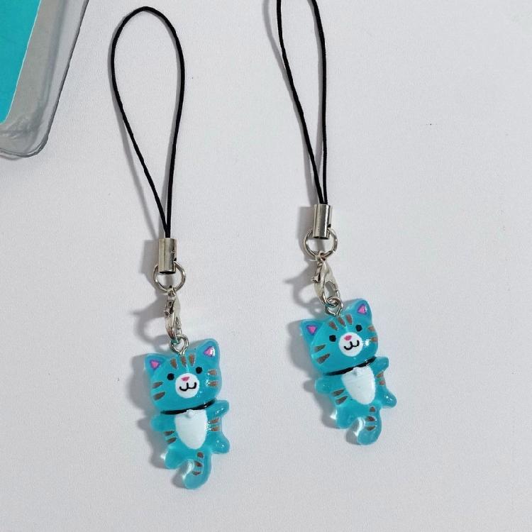 Creative Cat Keychain Soft Resin Key Holder Multifunctional Phone Charm Suitable for Everyday Use and Special Occasions