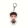 Acrylic Anime Keychain Kamado Tanjiro Nezuko Agatsuma Zenitsu Student Bag Charm Pendant Cosplay Accessories Gift