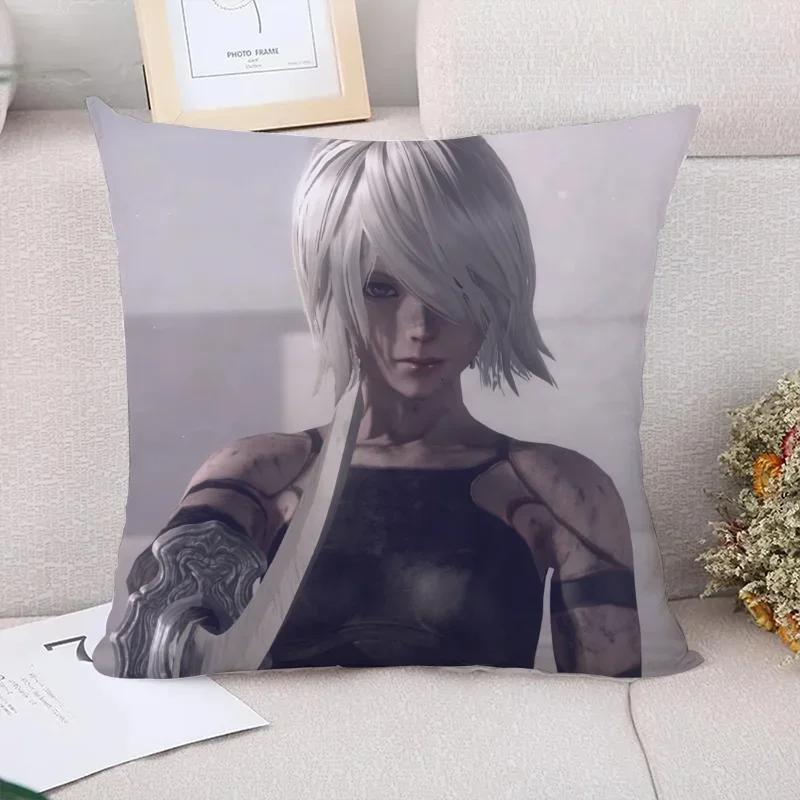 Decorative Pillowcase  Nier Automata Fall Decor Sofa Cushions Cushion Cover X Covers for Bed Pillows Pillow Cases