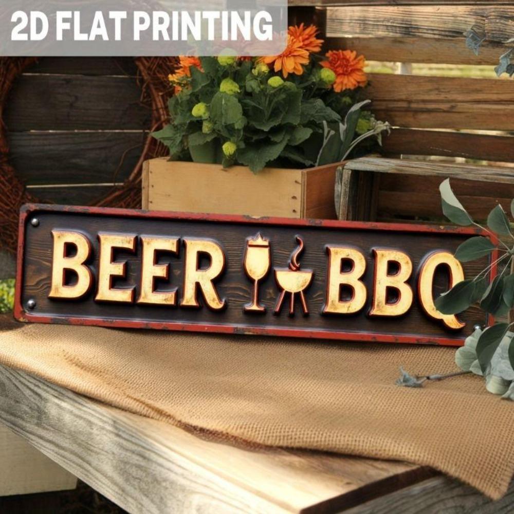 Retro Metal Wall Art for Home Office Beer Bar Decor