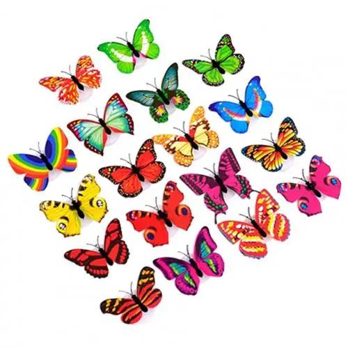 

Colorful Luminous Butterfly LED Night Light Wedding Decorative Lamp Stickers Children Small Gifts TOYS Game Battery Operated 1pc