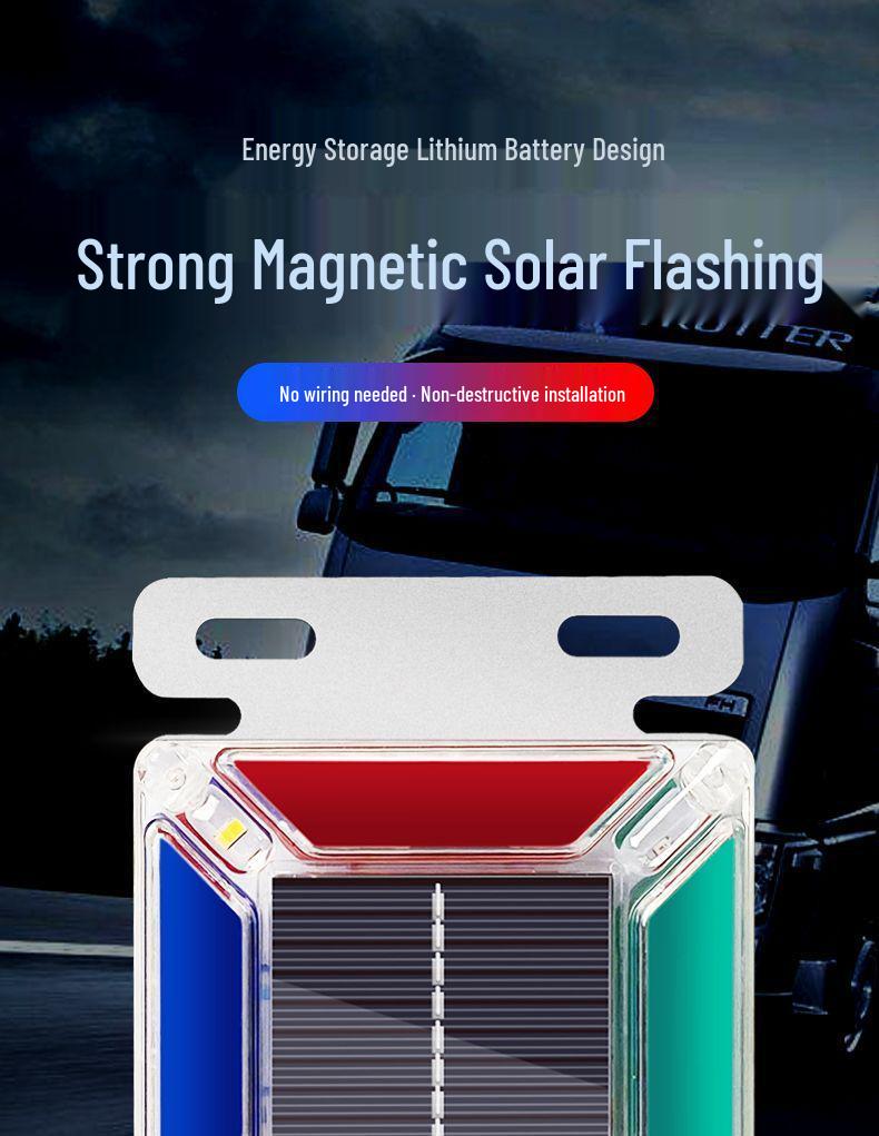 Solar-Powered Anti-Theft Rear Warning Lights for Trucks