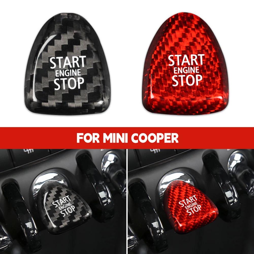 Zündungs-Motorstart-Knopf Innenraumverkleidung Aufkleber Abdeckung Karbonfaser-Aufkleber Für Mini Cooper F54 F55 F56 F57 F60 Autozubehör