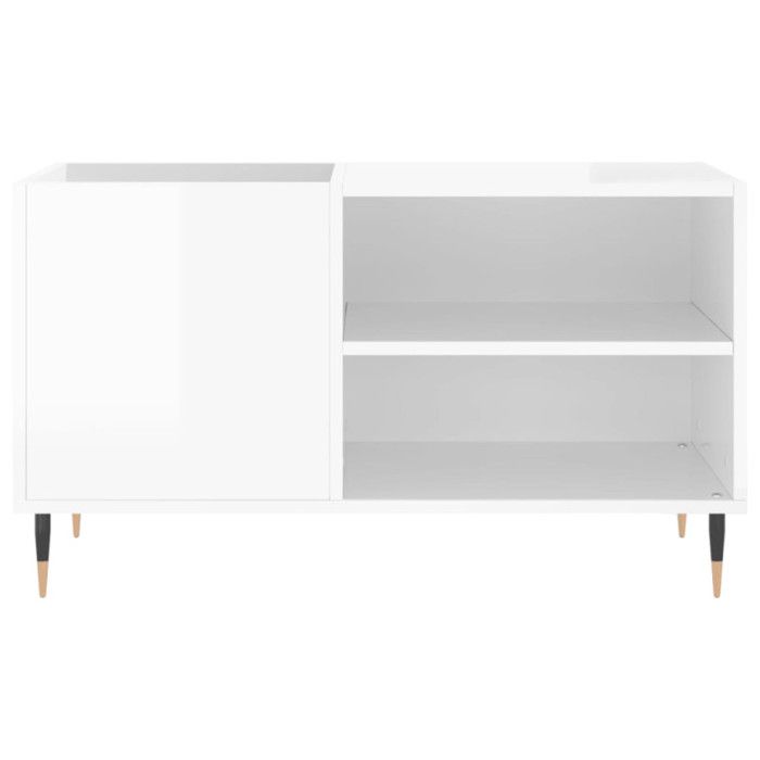 VidaXL Record Cabinet High Gloss White 85x38x48 Cm Engineered Wood 831694