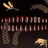 24 Pcs Valentines Day Press On Nail Short Almond False Nail Wheat Acrylic Nail Full Cover Stick on Nail for Women