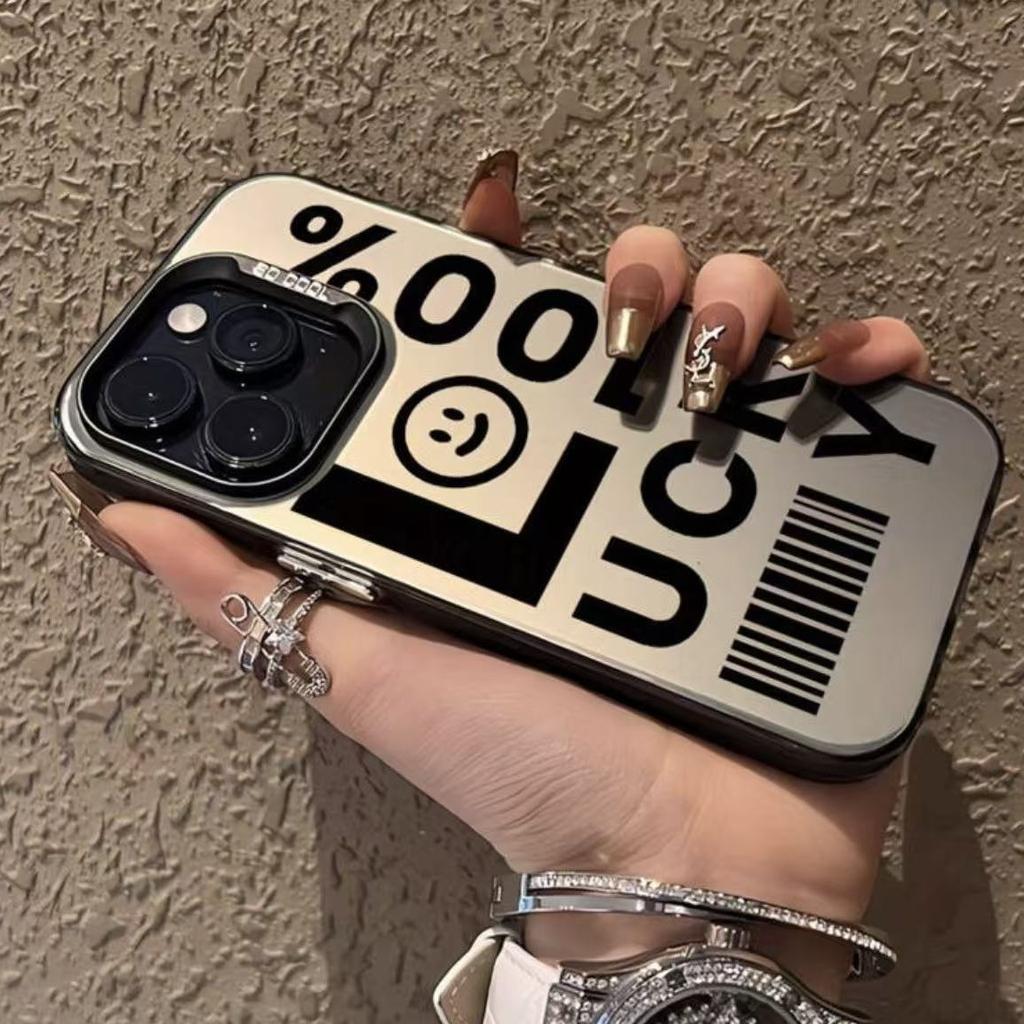 New lucky English for iphone17 mobile phone case Apple 16promax/15 foreign trade 14pro13 Europe and America