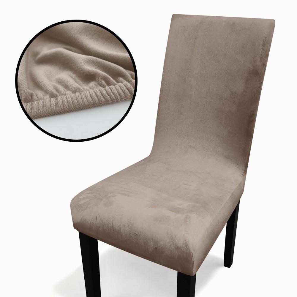Thick Chair Cover Soft Velvet Dining Room Chair Slipcover  for Office Banquet Restaurant