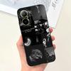 Hülle Für Oppo Realme C67 4G RMX389 Handyhüllen Schwarze Katze Mondnacht Weiches Silikon Stoßfeste Rückabdeckung Für RealmeC67 4G Funda
