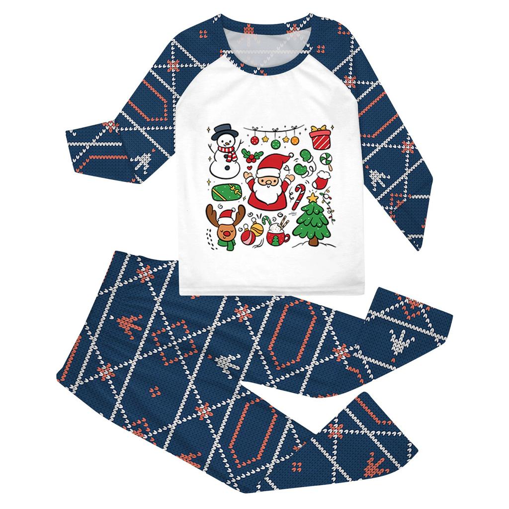Christmas Parent Child Family Set Home Furnishings Christmas Pajamas Two Piece Set
