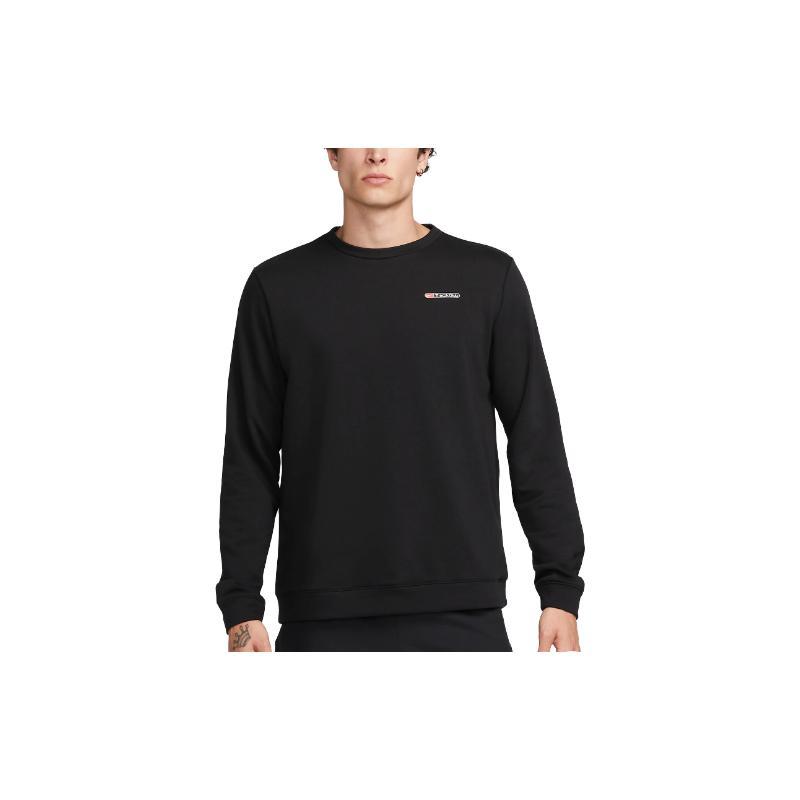 

New Nike Dri FIT Track Club Men s Fleece Long Sleeve Crew Neck Running Sweatshirt FB5508-010 M