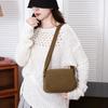 Einfache lässige Umhängetasche im koreanischen Stil - Vielseitige Street-Schultertasche in Unifarbe