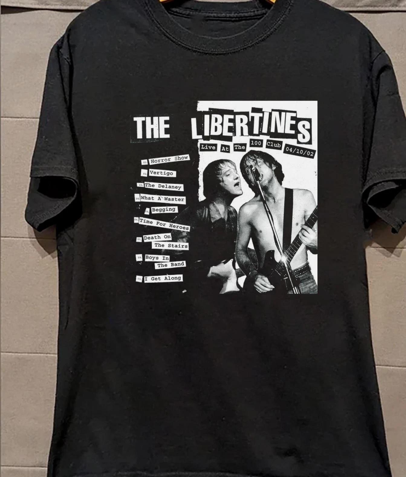 Collection The Libertines Live at The 100 Club T Shirt Black All Size M