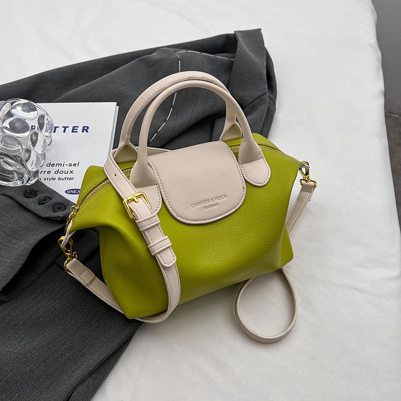 

Vintage Luxury Designer Handbags For Women High Quality PU Leather Female Small Bags Simple Fashi Crossbody Bags 21X10X18CM зелений