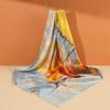 High-Quality Mulberry Silk Crepe Satin Scarf – Large Square, Sun Protection for Spring & Autumn