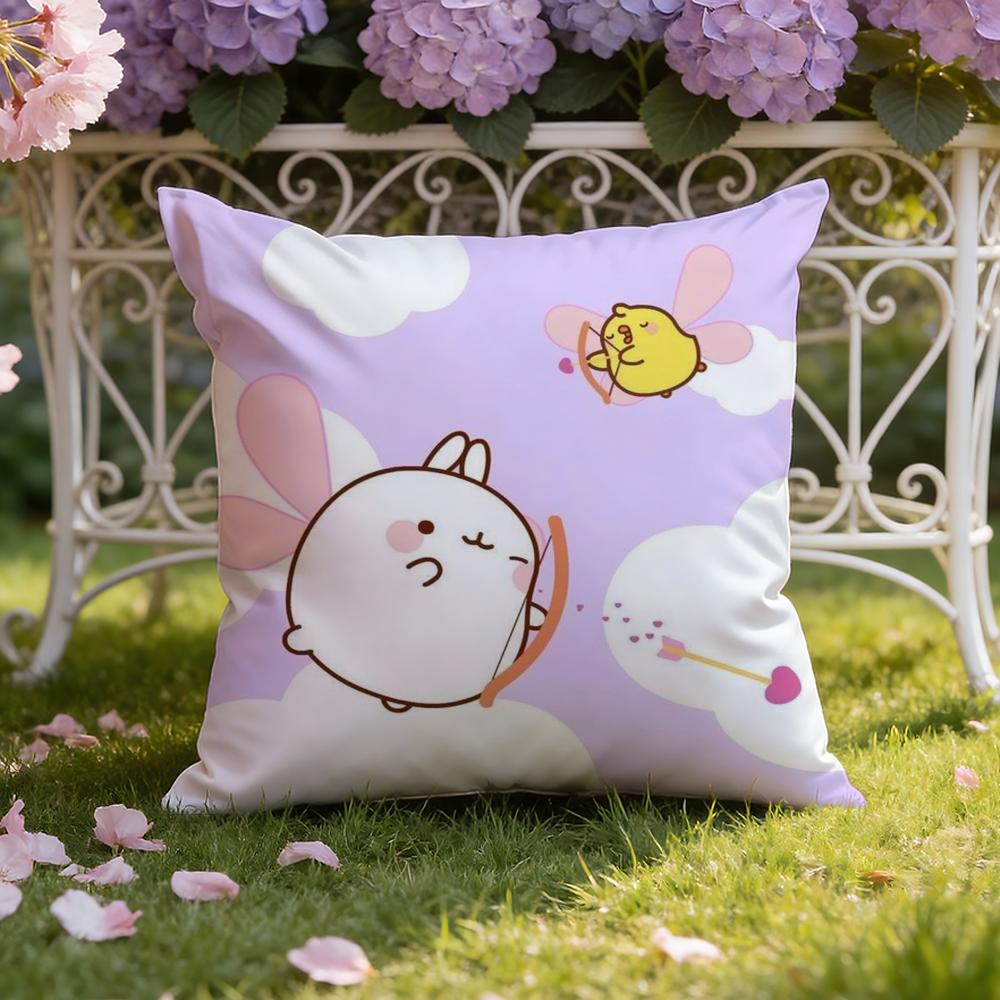 Милая Наволочка M-Molang для Дома и Автомобиля: Двусторонняя конструкция для максимального комфорта 40cmx40cm