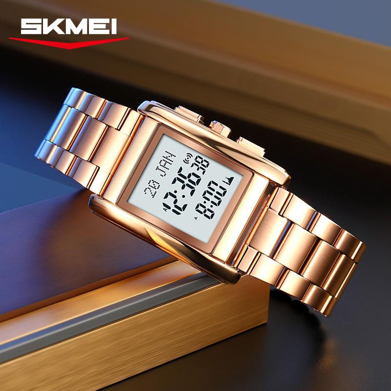 Skmei 2753 Hot Sell Fashion MUSLIM COMPASS QIBLA WATCH Digital Watch  Steel Band Waterproof Multifunction  Casual Watch Supplier