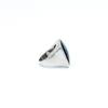 Cushion Cut Smoky Quartz Ring: Sterling Silver Unisex Band