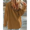 Womens Lapel Long Sleeve Casual Shirt Coat with Pockets Autumn Winter Loose Casual Plush Long Sleeve Jacket