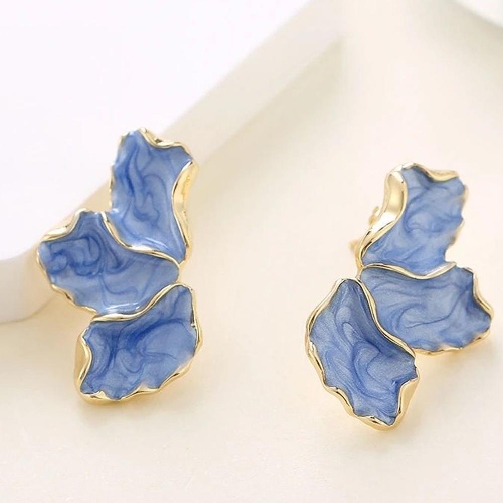 Flower Dangle Earrings Trendy Jewelry Gift Irregular Statement Earrings Flower Stud Earrings for Women