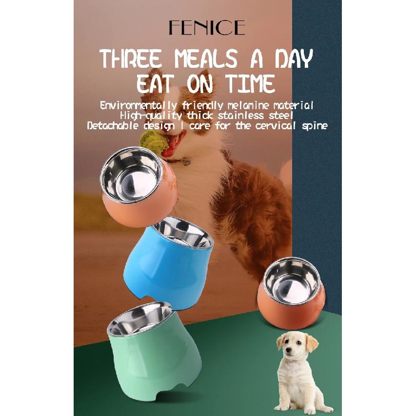 Fenice Haustier-Futter- und Wassernäpfe Hundefutter Wasserspender Edelstahl Haustier-Trinkschale Katzenwelpen Zubehör Kleine Hunde Accessoires