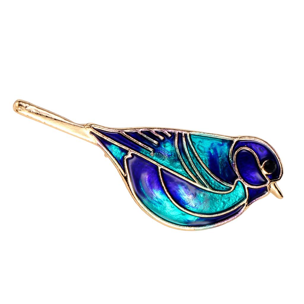 Shining Rhinestones Bird Brooch Alloy Material Crafted Pin Safe Lock Mechanism Suitable For Weddings Meetings Costumes