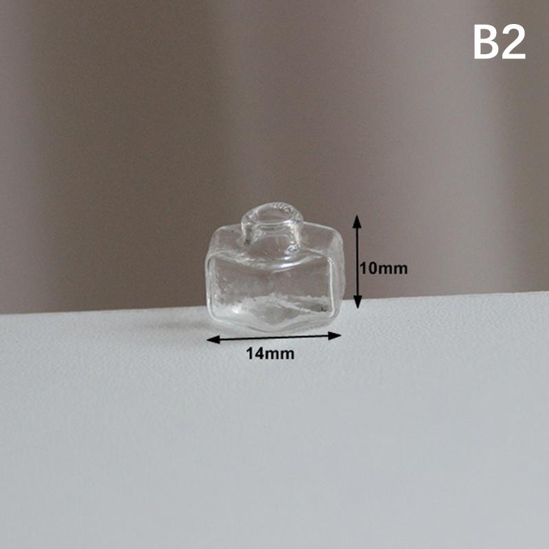 1Pcs 1:12 Dollhouse Mini Glass Jar Candy Bottle Storage Tank With Lid Tiny Vial Wishing Bottle Kitchen Home Decor Toy