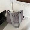 Large capacity solid color literary and leisure lazy style fashion shoulder messenger bag trendy versatile women's tote bag