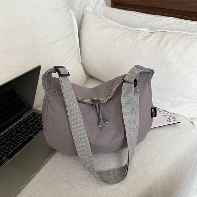 Large capacity solid color literary and leisure lazy style fashion shoulder messenger bag trendy versatile women's tote bag