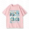 2026 Summer Hatsune Miku Vocaloid Chibi 4 Panel Print Unisex Anime Casual Short Sleeve Women And Men T-shirt