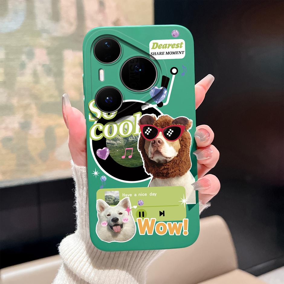 Case For Huawei Pura 80 Pro Plus Ultra Cartoon Heart Soft Silicone Shockproof Bumper Cover For HuaweiPura80ProPlus 80Ultra Funda
