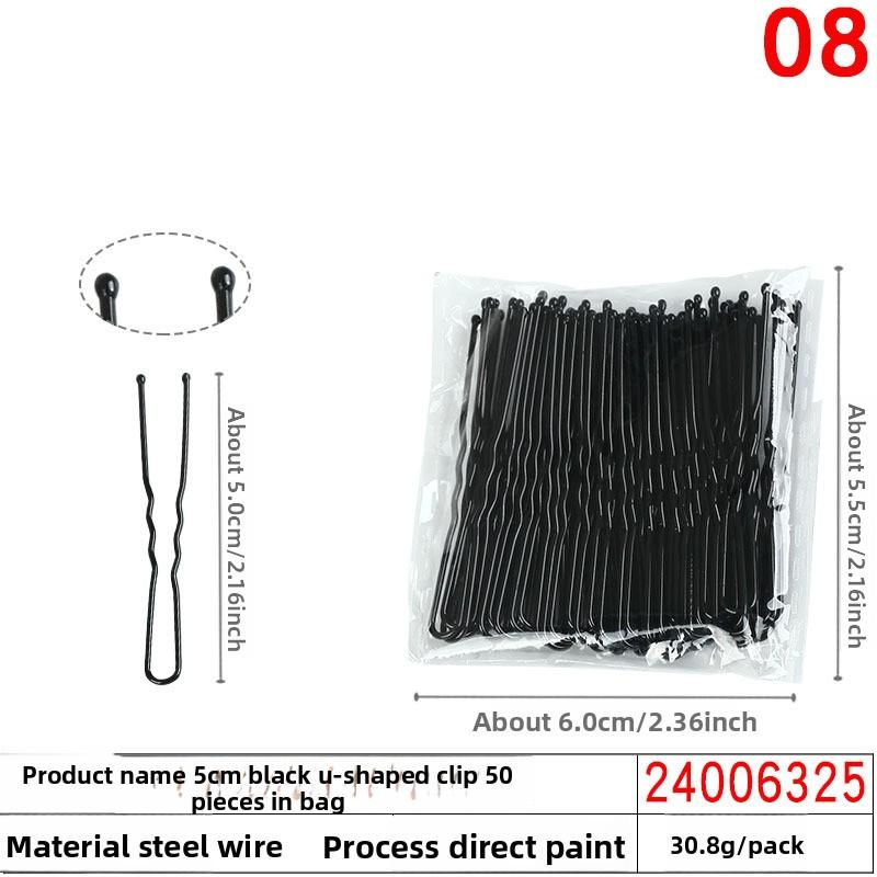 Black Steel Clip Box Contains A Straight Clip for The Bride's Updo Hairstyle Bangs Clip Wavy Hair Clip and Hair Accessory