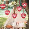 30Pcs Valentine's Day Heart Hanging Ornaments Lawn Yard Porch Heart Decor for Wedding Party Home Office Decor