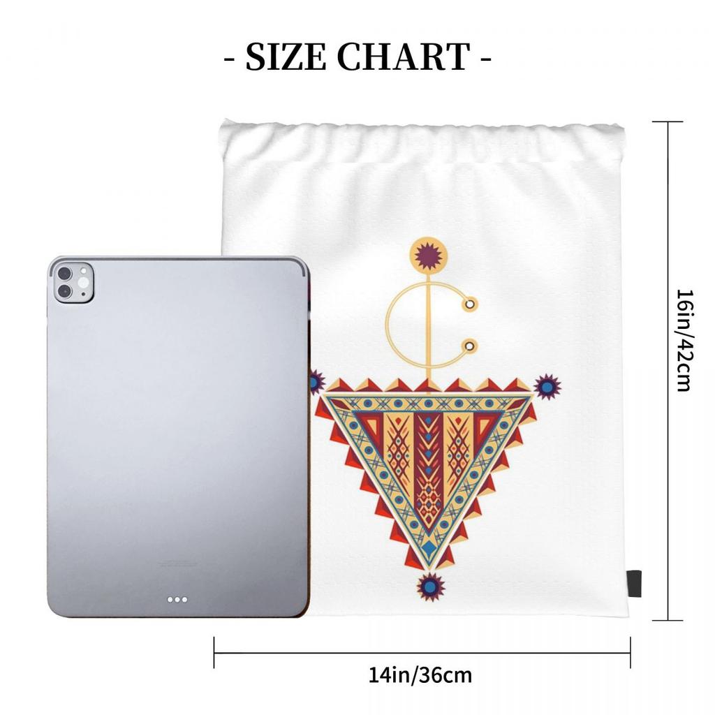 Amazigh Tazerzit Emblem Of The Moroccan Berbers Backpacks Multi-function Drawstring Bags Shoes Bag Book Bags for Travel Students