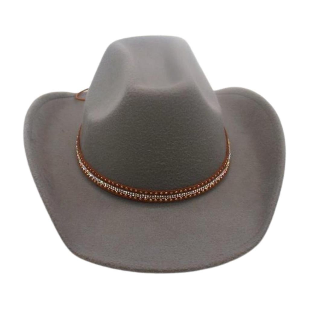 Premium Middle Diamond Accessory Hat Cowboy Hat British Style Jazz Hat Men And Women