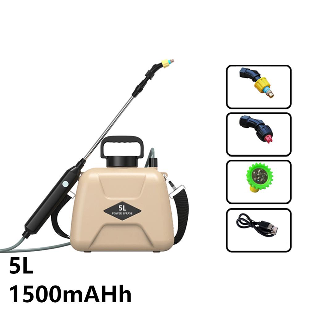 Shoulder Style Electric Sprayer 5L Watering Can With Spray Gun Automatic Garden Plant Mister USB Rechargeable Irrigation Tool