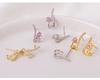 Banyan Tree S925 Silver U-Shape Diamond Luxury Earrings for Women - Korean Niche Cold Style