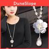 Pearl Necklace For Women Long Floral Pendant With Shell Material For Fashion Jewelry