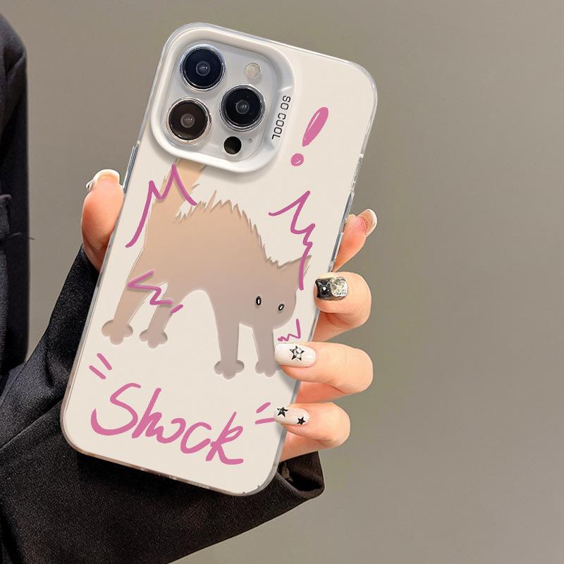 

Забавный Пушистый Кот и Собака Подходит для Чехла для Мобильного Телефона Apple 15promax Iphone13/12 Цвет Серебристый Матовый Xs Для Пары iPhone 7 Plus