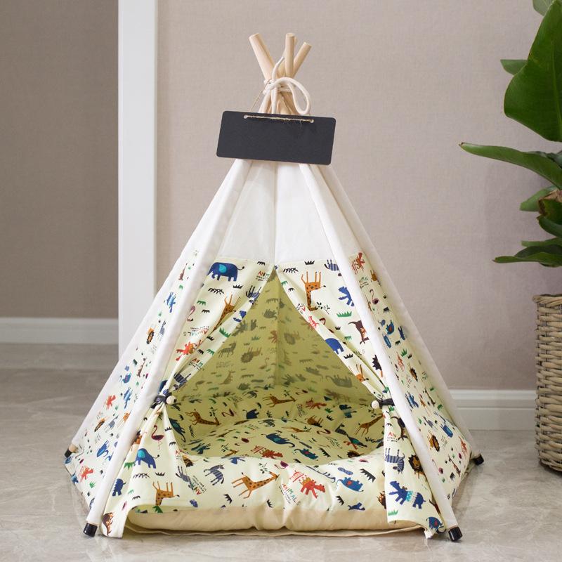 Pet Tent Kennel Canvas Dog Kennel Color Matching Cat Kennel