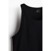 H M Ribbed Sleeveless Top sliM Fit Black
