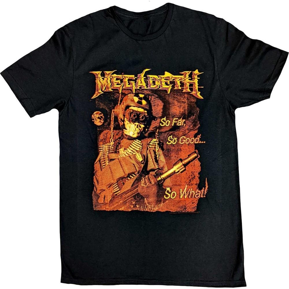 Megadeth So Far So Good So What Тональная S-234XL Черная футболка Унисекс Футболка S