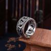 Adjustable Open Ring Couples Engraved Six Words Mantra Vintage Style Plated Copper Unisex Jewelry