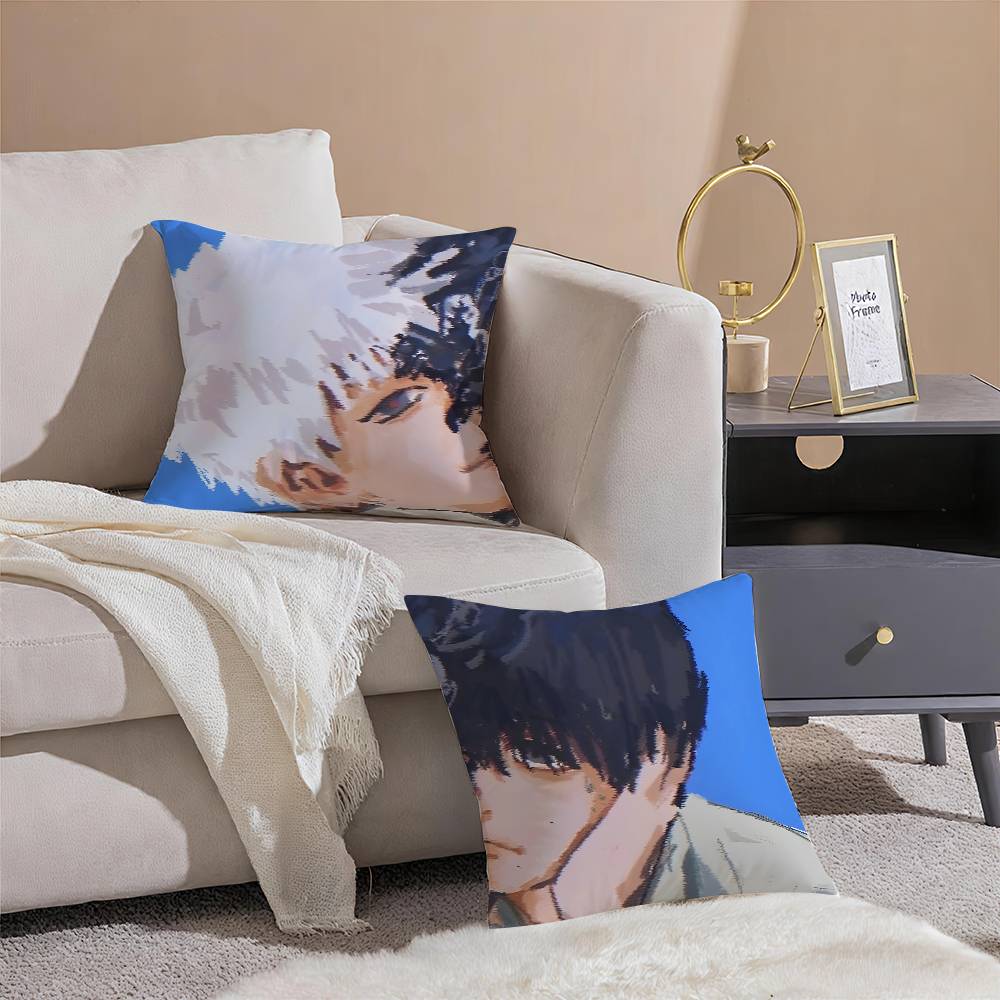 Anime Cartoon The Summer Hikaru Died-D Pillow Case Silky elegant Comfort Sofa Bed  Invisible zipper Beach pillowcase