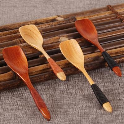 Colher de Madeira 8cm Sopa Colher de Chá Catering Cozinha Utensílio de Cozinha Ferramenta Presente