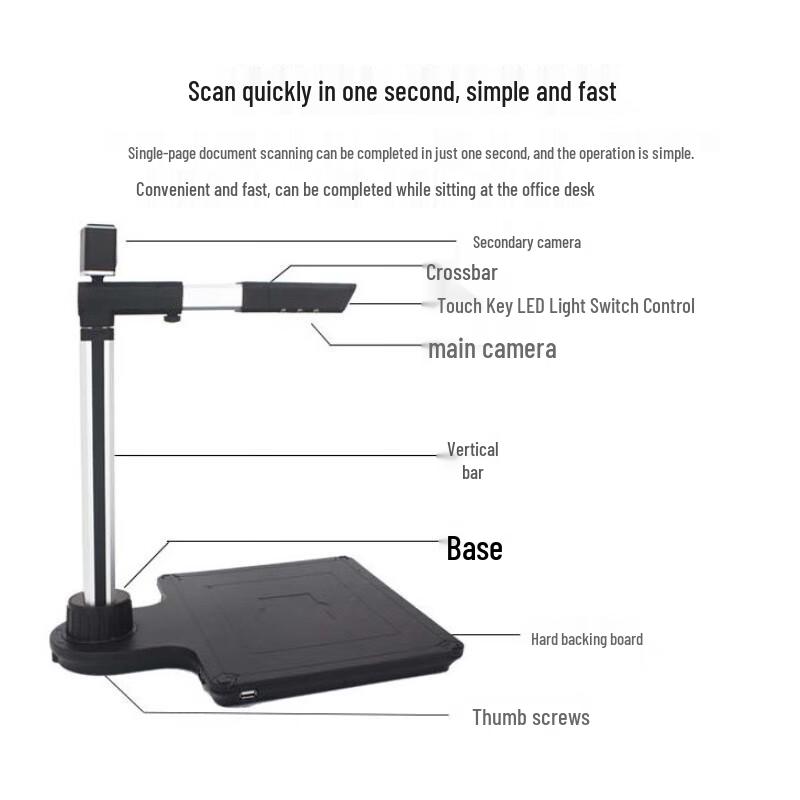 CUMTENN A4 Dual Camera Autofocus Document Scanner CN plug (adapter included)