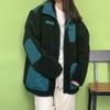 Vans Color Block Hooded Fleece Jacket Black Green VN0A7TS2BLK