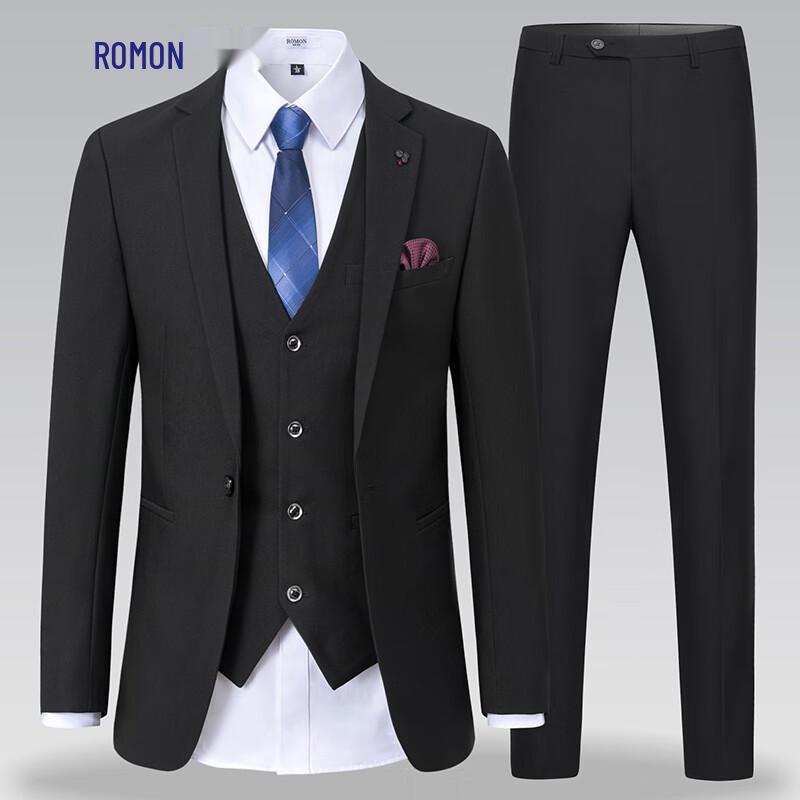 Мужской трех peças formalный костюм Luomeng приталенного кроя L